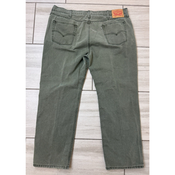 Levis 514 Straight Leg Pants Men 40x29 (actual) Green Khaki Chino Cotton Patina - Picture 4 of 4